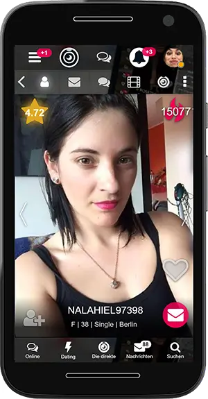 Treffen Sie Leute auf Mobilgeräten mit der Anwendung Flirty Dating