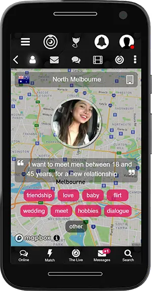 Flirty Dating member location