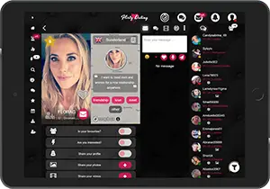 Meet on Tablet on the Flirty Dating application