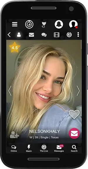 Møt på mobil i Flørtende Dating-appen